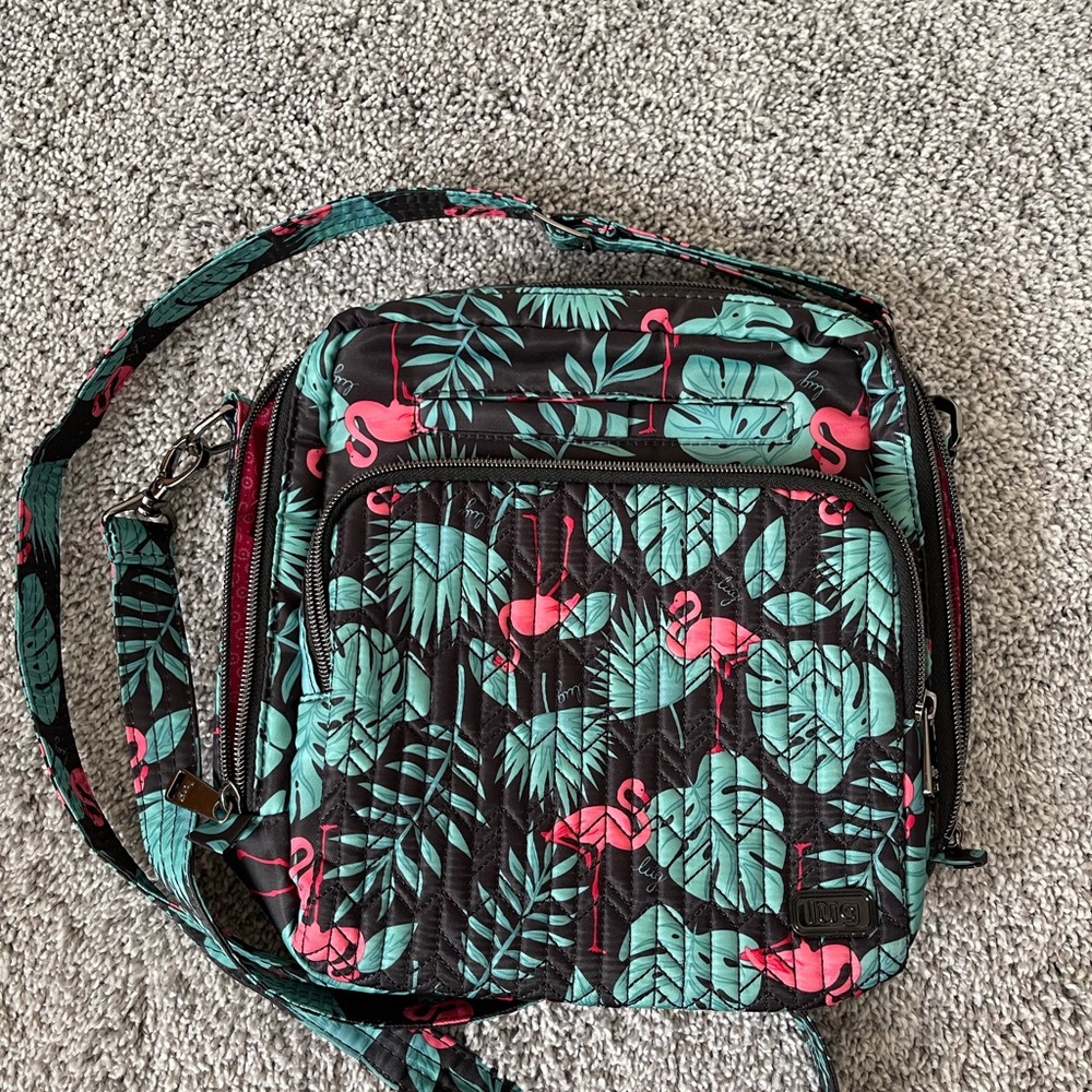 Lug Ranger Flamingo Print Crossbody Bag